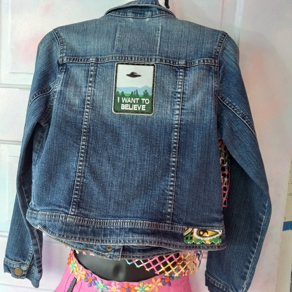 💀 Big kid alien themed custom Rage Jacket! "Out of This World"! Sold - Picture 5 of 9